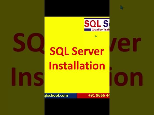 installation of SQL Server