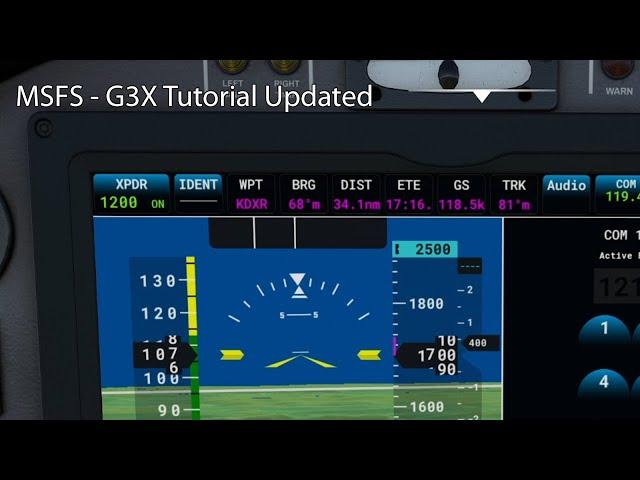 MSFS - G3X Tutorial Updated