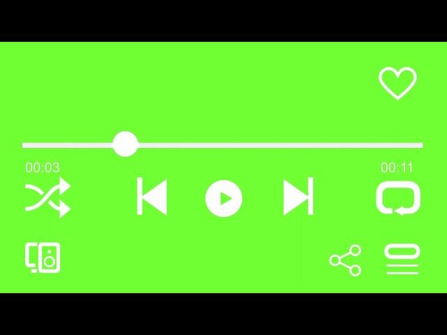 Music Player Overlay Green Screen | Spotify Player Overlay 15 Second