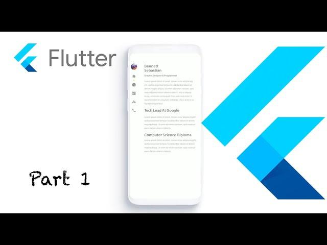 Build an CV & Portfolio Minimal App Part1 - Flutter Tutorial