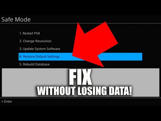 How to Restore PS4 to Factory Settings in Just Minutes - Safe Mode FIX!