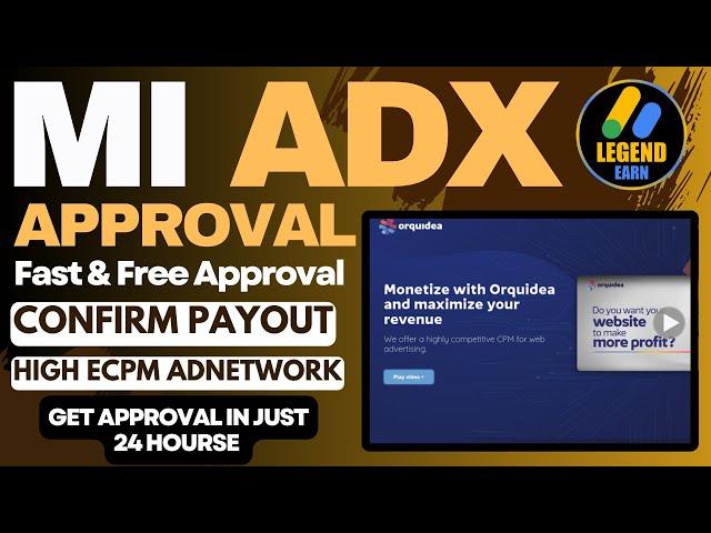 Free MI AdX Approval on Website - Best Google AdSense Alternative - High ECPM Ad Network