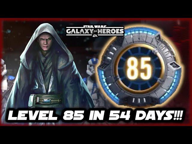 NOOCH Vader Reaches Level 85 In Only 54 Days!!!  Free to Play on Hyperdrive in Galaxy of Heroes!