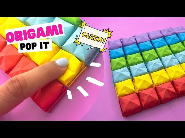 How to make COOL origami POP IT, easy diy pop it origami fidget.