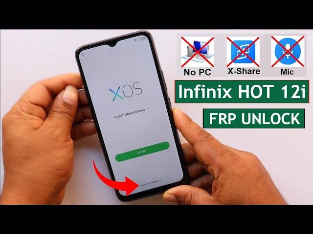 Infinix Hot 12i X665B Frp Bypass/Unlock Google Account Lock Without Pc/Without Mic Method Android 11