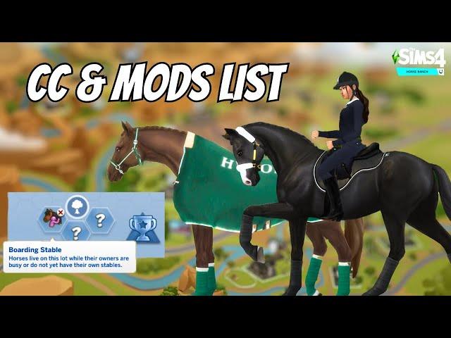 Sims 4 Horse Ranch CC List ( english riding edition)