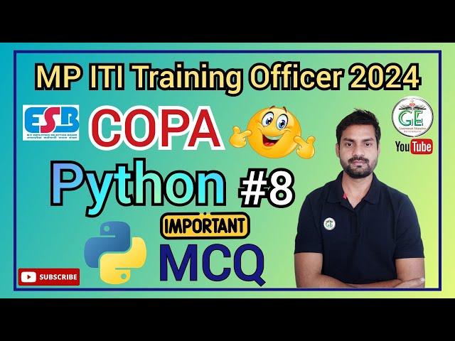 Python language mcq for ITI TO COPA MCQ || Python language mcq || mp iti to exam python language