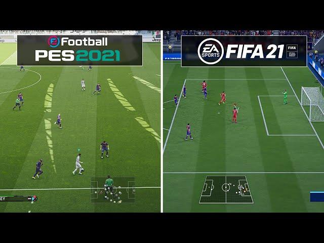 FIFA 21 VS PES 2021 Graphics Comparison | Gameplay HD