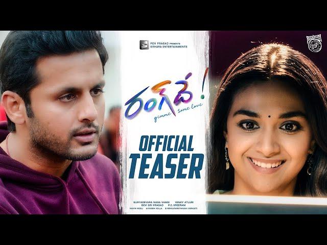 #RangDe Official Teaser | A Cute Marriage Gift to our Hero Nithiin from team #RangDe