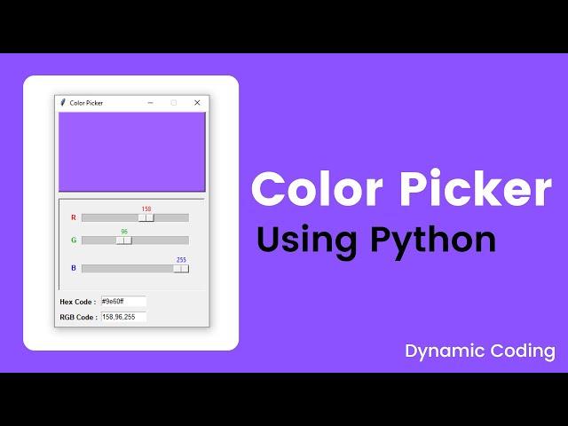 Color Picker Using Tkinter Python / Tkinter Color Chooser / Tkinter Color Dialog