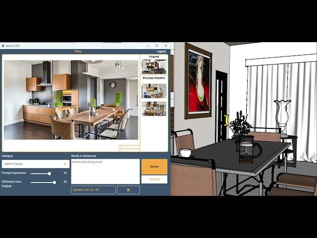 ArkoAI - Create AI generated rendering using your SketchUp® model