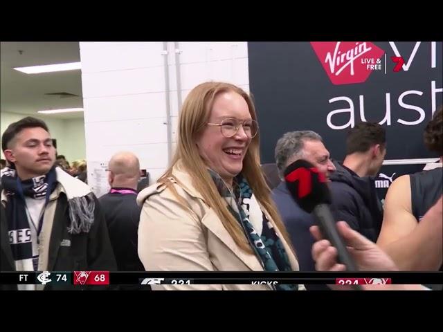 Nic Newman & his family on Roaming Brian after elimination final win - Carlton vs Sydney (2/2)