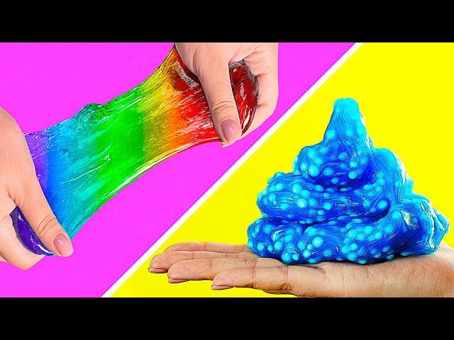 CRUNCHY And RAINBOW Slime || How To Make Cool Slime At Home