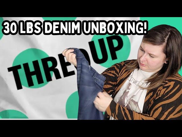 ThredUp 30LBS denim UNBOXING! | Was it worth it?