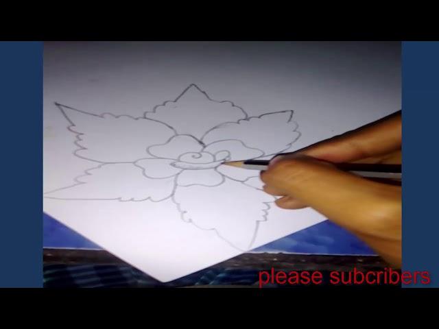 How to Draw pictures.Bangla Tutoria..bangladesh arits beautiful rose arits.........