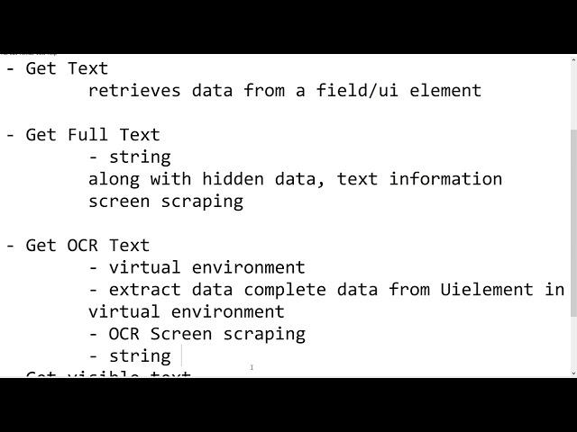 Output Activities in UiPath Studio | Get text, visible, OCR, attributes, Data Scraping | Tutorials