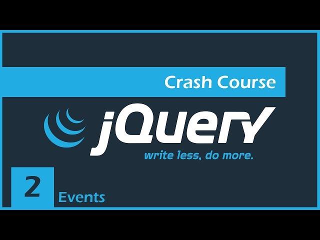 jQuery Crash Course [2] - Events