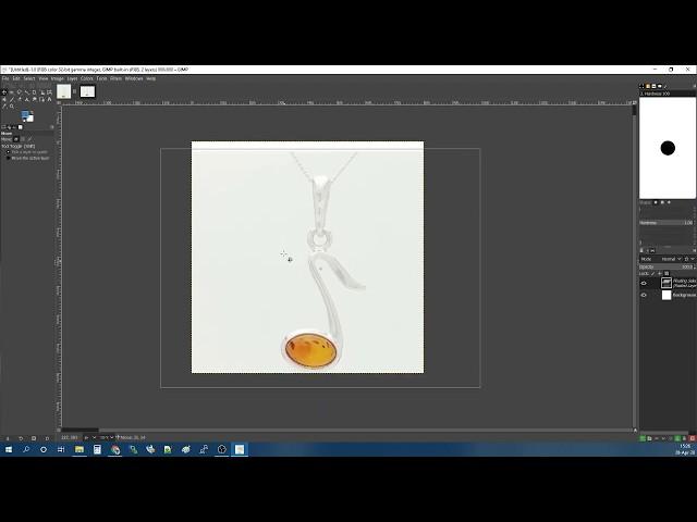 GIMP How to resize original image into a canvas template