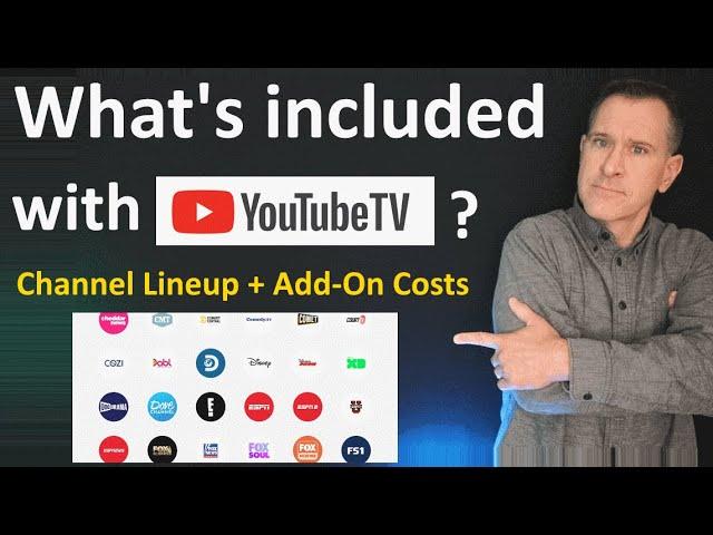 YouTube TV Channels Lineup & Add-Ons List + Cost in 2024 - Local channels? ESPN? NFL Sunday Ticket?