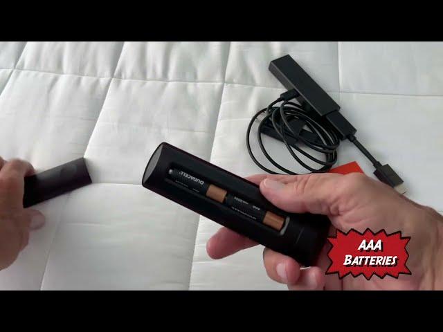 How to insert batteries into a Amazon fire tv stick 4K