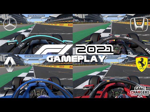 F1 2021 Gameplay: NEW ENGINE SOUND COMPARISON (All 4 Engine Manufacturers)