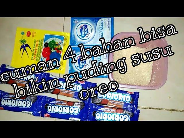 Cara membuat puding susu oreo