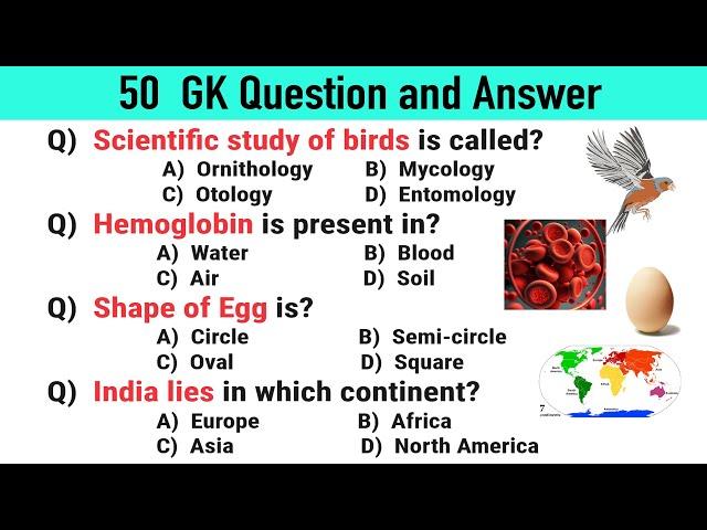 50 INDIA GK Question and Answer | GK Questions & Answers | India GK Quiz Question | GK Quiz = Part-3