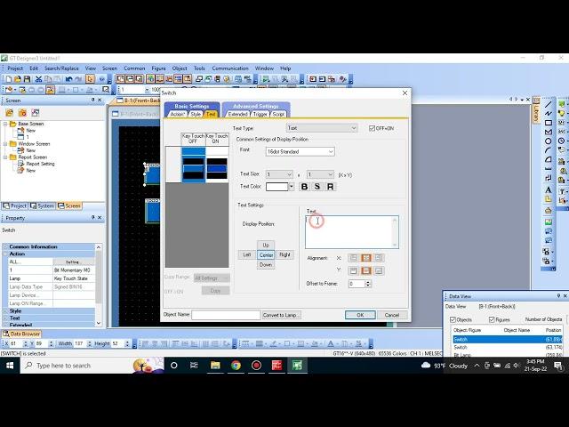 How to Design & Simulation Mitsubishi HMI using GT Designer 3