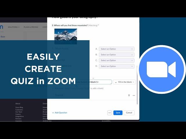 How to create a Quiz or Advanced Poll in a ZOOM meeting