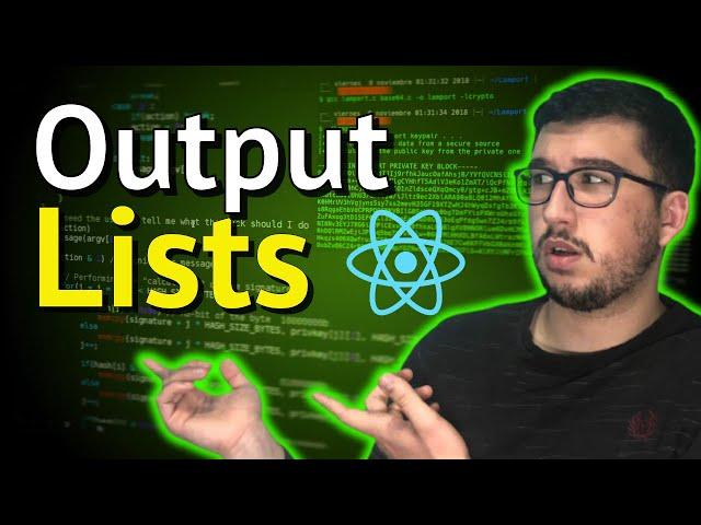 Learn React.js - Output list [8] | Tutorial For Beginners