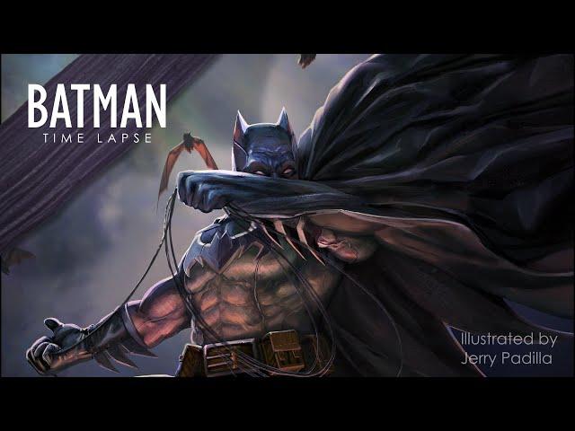 Batman Fan Art Time-lapse (Illustrated by Jerry Padilla)