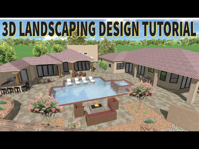 How To Design Pool and Landscaping in Realtime Landscaping Architect (Tutorial step by step)