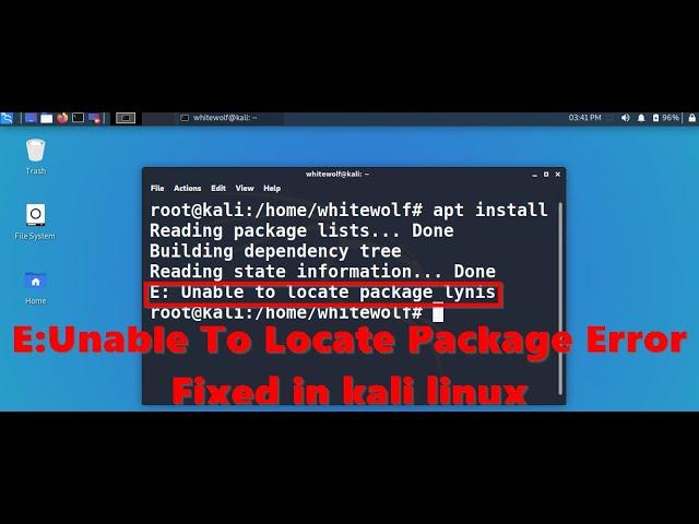 E: "Unable to Locate Package" Error Fixed in Kali Linux | (Default Repository issue)