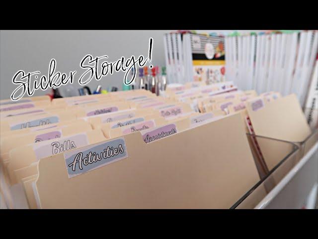 How to Organize Planner Stickers | Sticker Storage