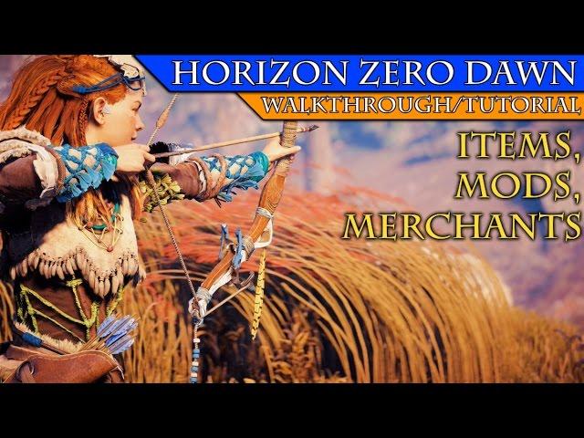 Horizon Zero Dawn: Modifications, Selling Items, and Element Symbols