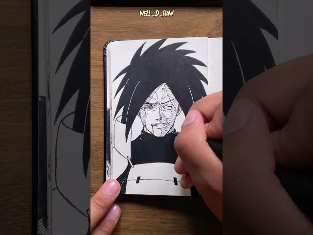 [ASMR] Drawing Madara - Naruto #satisfying #shorts #asmr