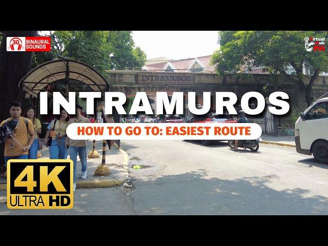 [4K] Easiest Route to INTRAMUROS from LRT-1 Central Terminal | Manila, Philippines