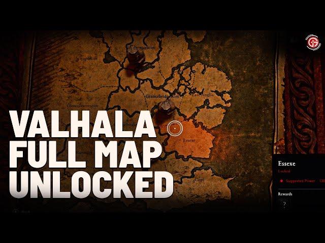 Full Map Size - All Locations Unlocked | Assassin's creed Valhalla(Full Map Roam, Norway, England)