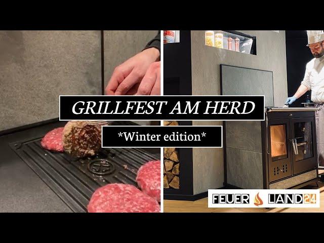 Grillfest im Winter auf der Küchenhexe Star 90 mit 13kW - Grillen, Backen, Kochen, und mehr am Herd