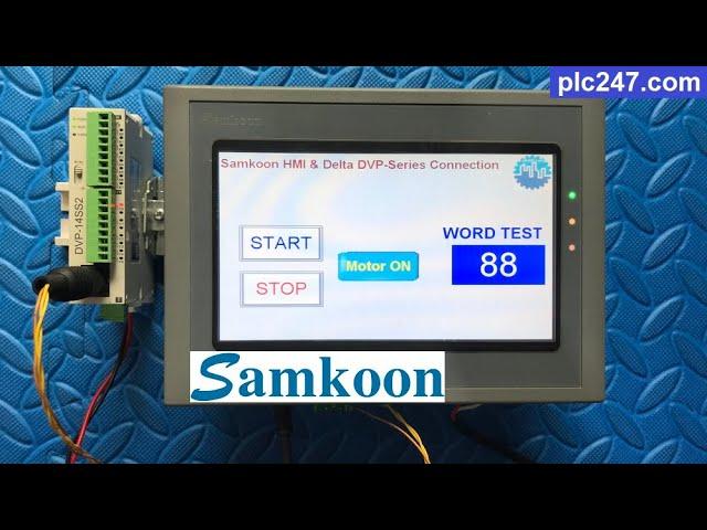 Samkoon HMI & Delta PLC "RS232 Communication" Tutorial