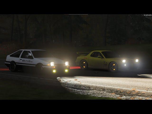 Initial D Battle - FD vs AE86 - Keisuke vs Takumi - Forza Horizon 4