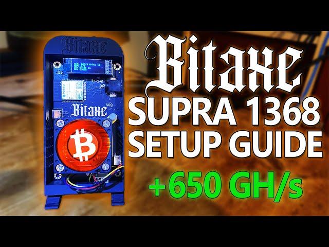 Bitaxe Supra 1368 - Setup and Overclocking | Solo BITCOIN Miner 650 GH/s