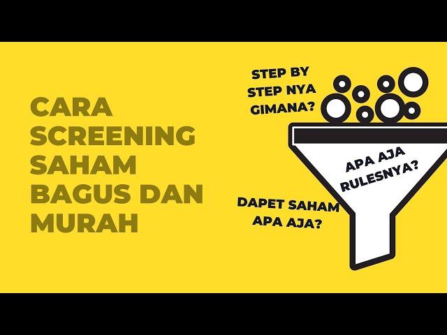 Cara Screening Saham Bagus