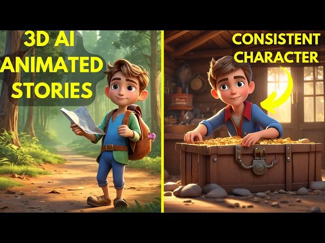 CREATE 3D ANIMATED STORIES WITH CONSISTENT CHARACTERS WITH AI| FREE&QUALITY.