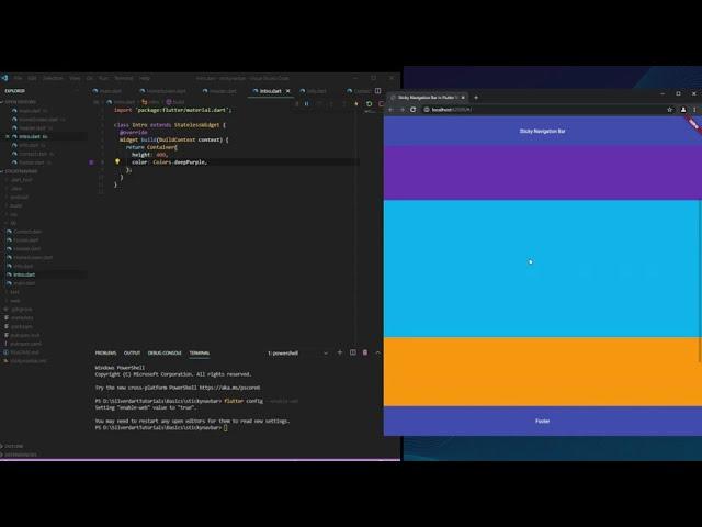 Flutter Web Basics: Sticky Navigation Bar and Visible Scrollbar