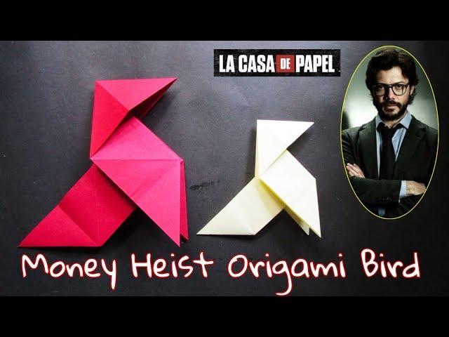 Origami Bird || La Casa De Papel (Money Heist) || - The Professor's origami tutorial