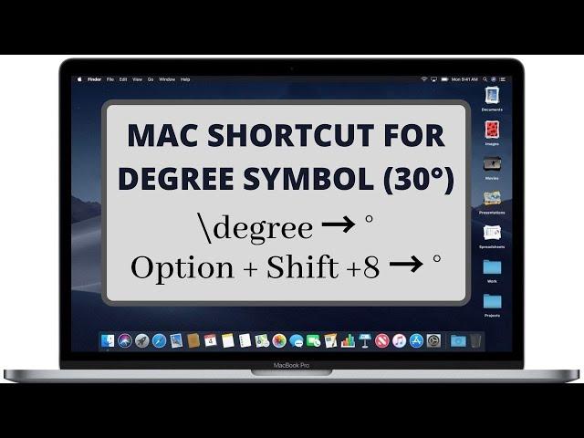 Mac keyboard shortcut for degree symbol