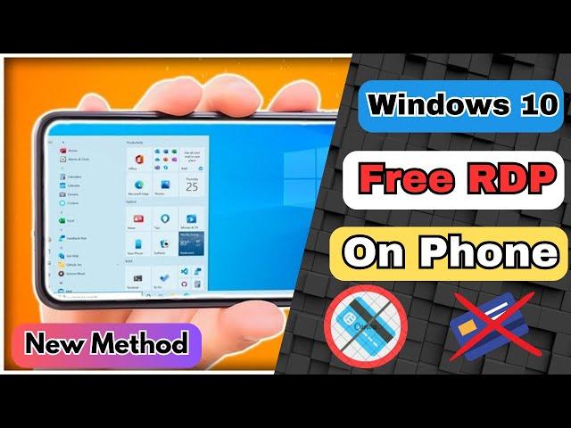 Free Windows 10 RDP on Mobile | Quick & Easy Setup Guide (2025)