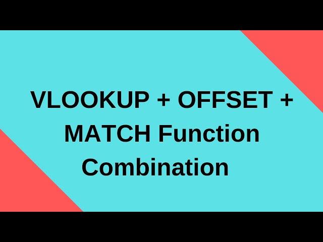 How to use VLookup with Offset Function