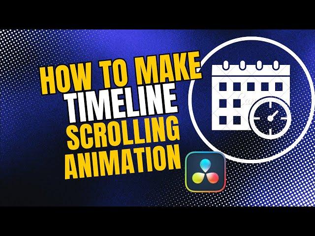 How To Make a Timeline Scrolling Animation in DaVinci Resolve